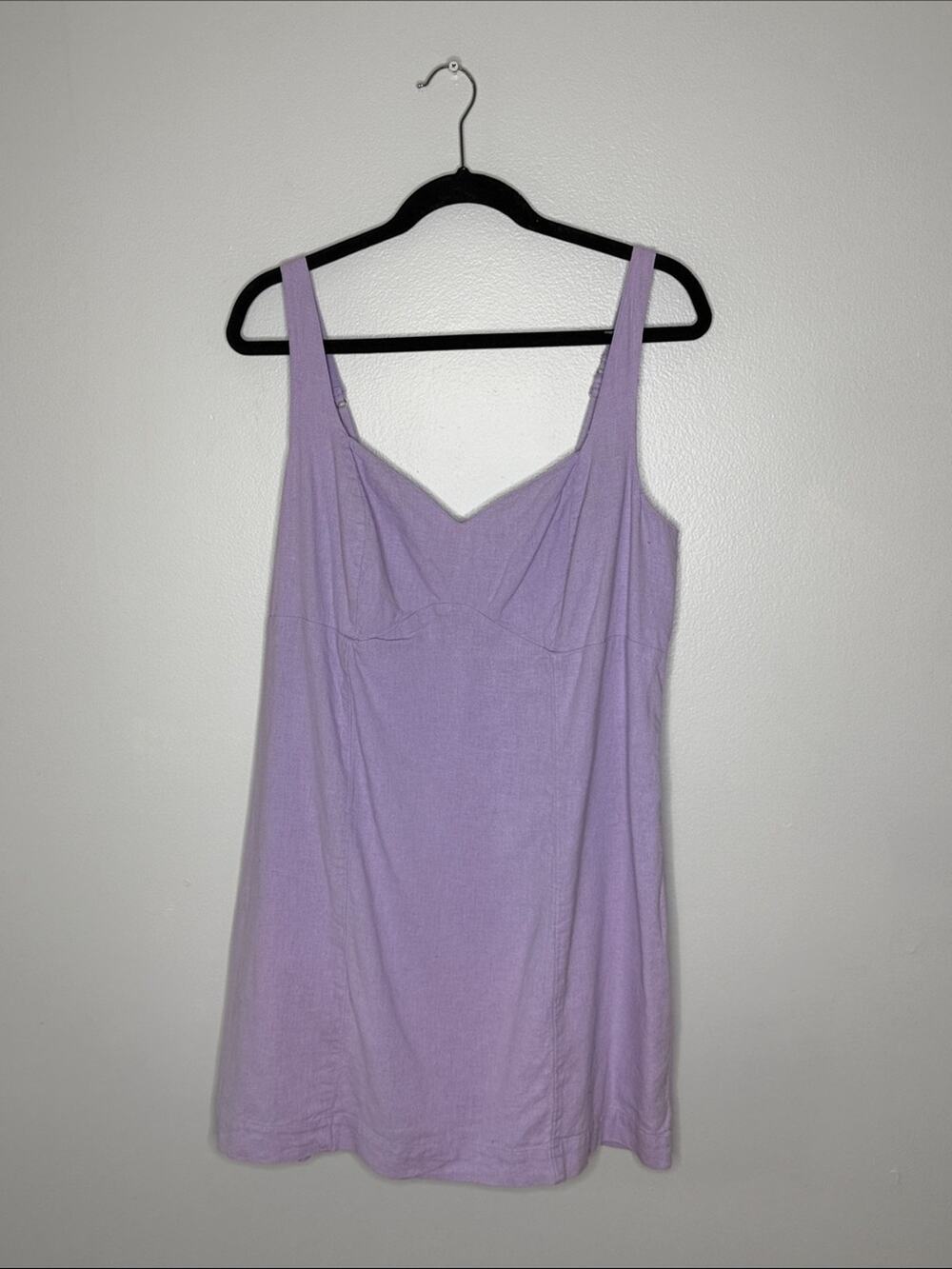 Abercrombie & Fitch Lavender Sweetheart Neckline Linen Dress Size XL